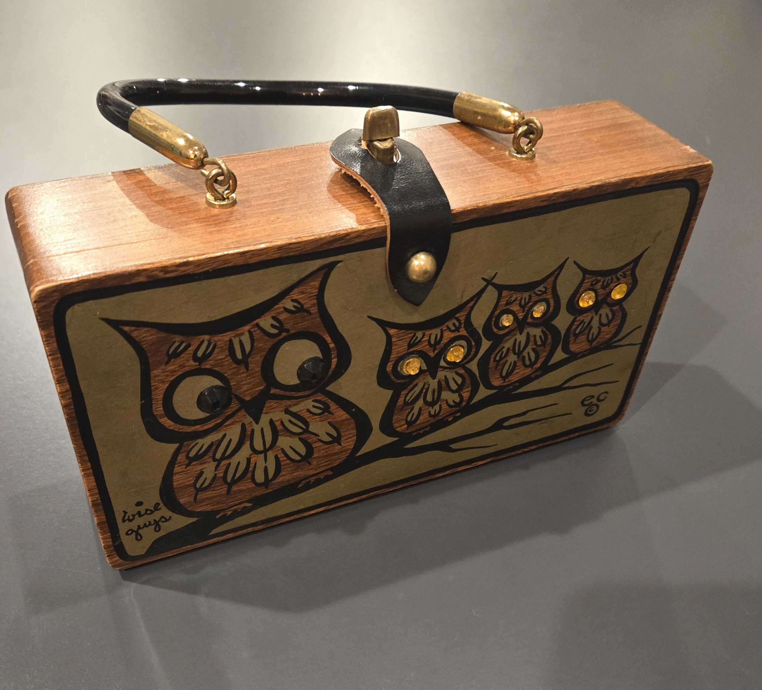 Enid Collins Wise Guy Owl Box Bag-vintage 1960 RARE - Etsy