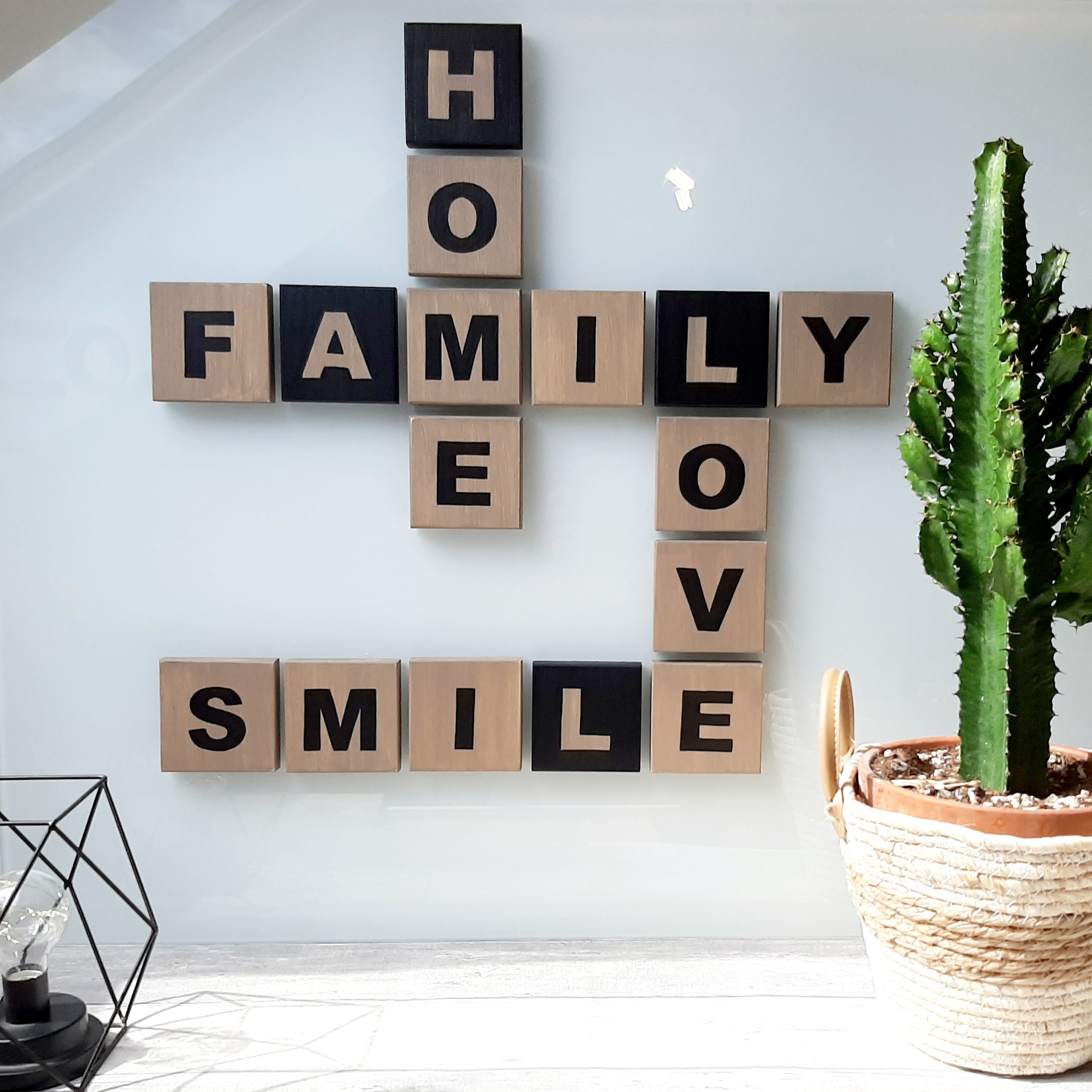 Lettres en Bois, Lettre Géante, Décoration Murale, Bois Brut, Vieilli, Bistrot, Prénom, Scrabble, Mo