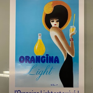 Póster vintage de Bernard Villemot - Orangina Light