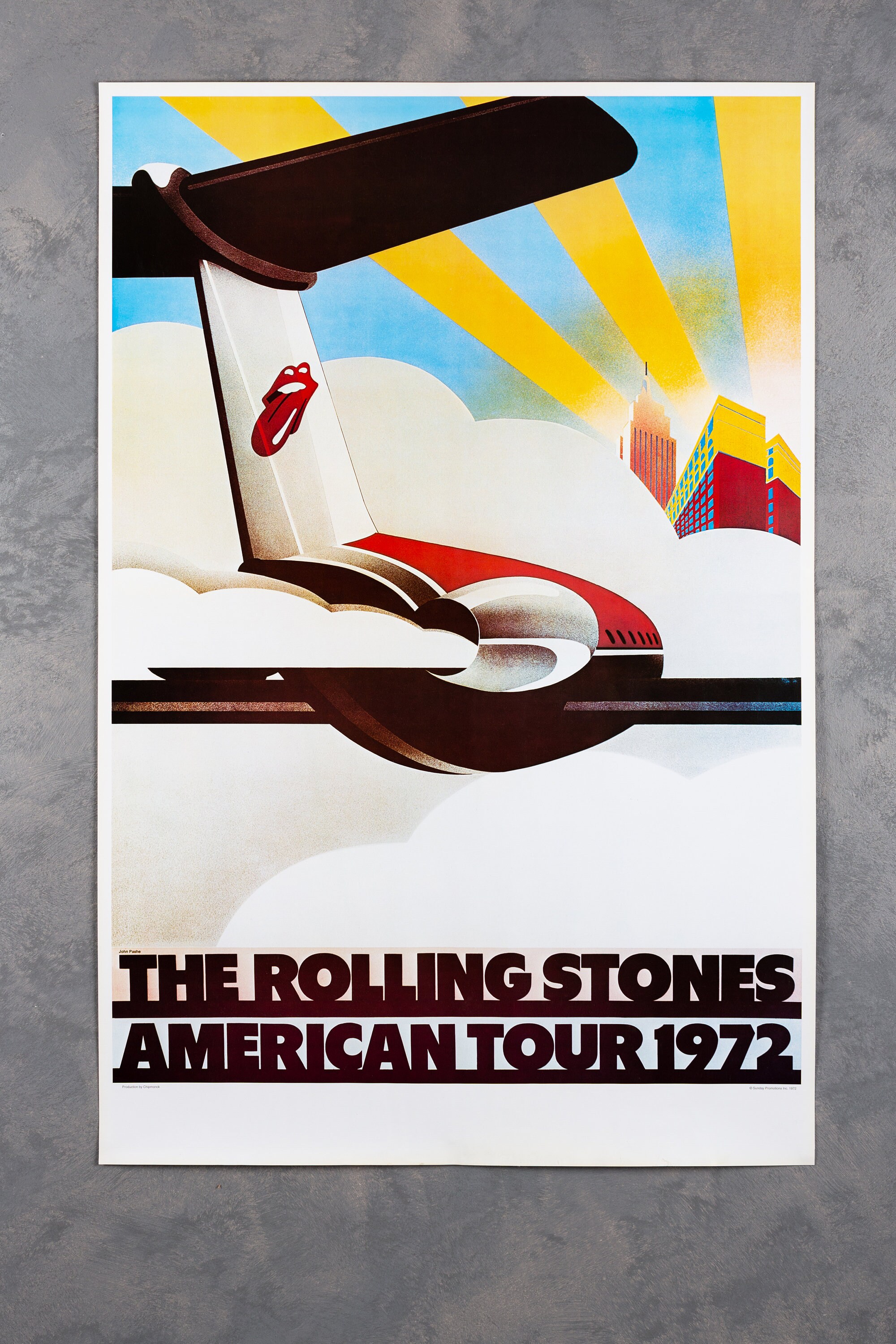 即日発送　ヴィンテージ　The Rolling Stones U.S. Tour RARE Rolling Stones American Tour 1972 by John Pashe (not Mint) - Etsy
