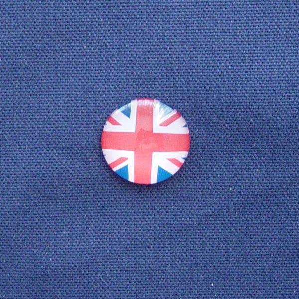 Cabochon en verre drapeau britannique Union Jack 25 mm