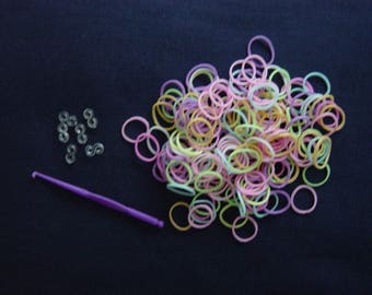 Recharge 180 scented multicolored elastics - six S clasps - 1 hook