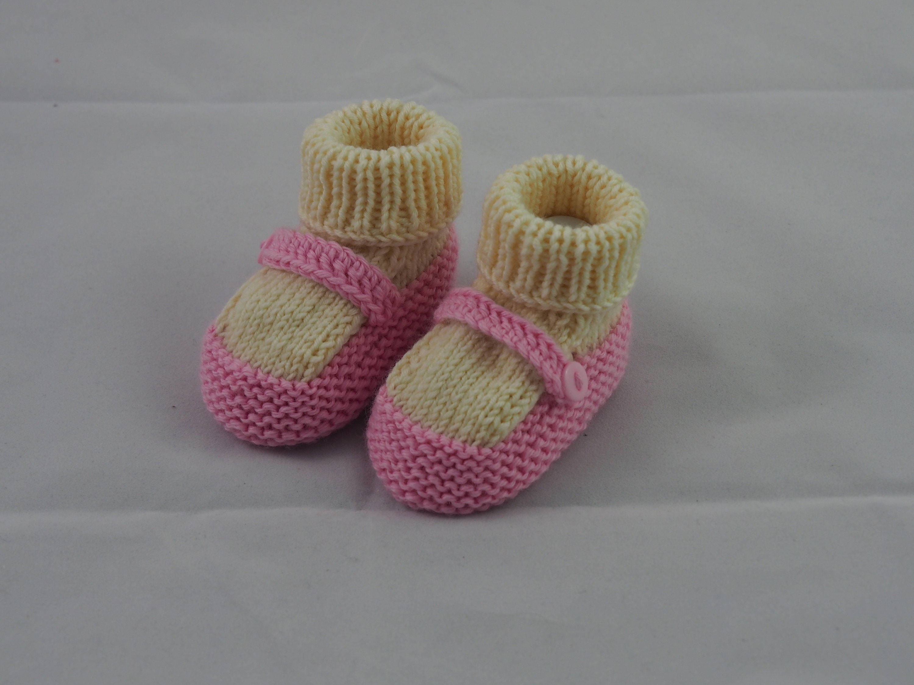 Pink Baby Shoes 36 Months Knitted With Straps Etsy UK