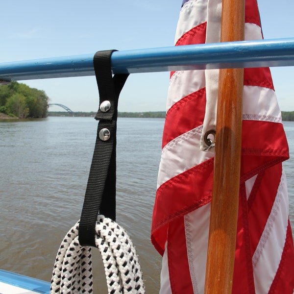 Gift Idea for Boaters - Set of 4 Boat Straps For Keeping Ropes Organized