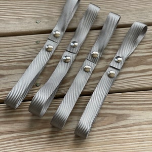 Gift for Boaters, Boat Straps, Boating Accessories, Boat Lovers, Boat Straps set of 4 - Gray / Silver FREE SHIPPING
