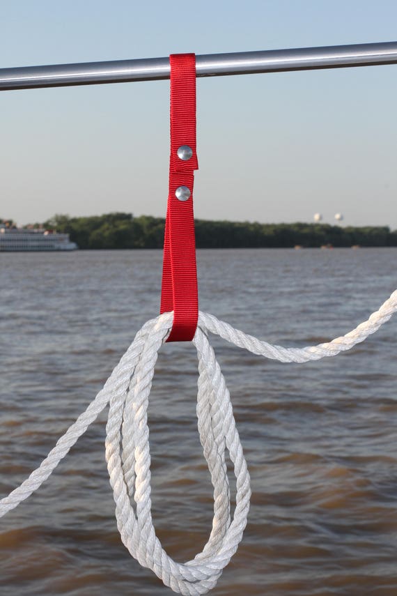Set Of 4 Boat Railing Straps For Holding Dock Line Rope On Etsy