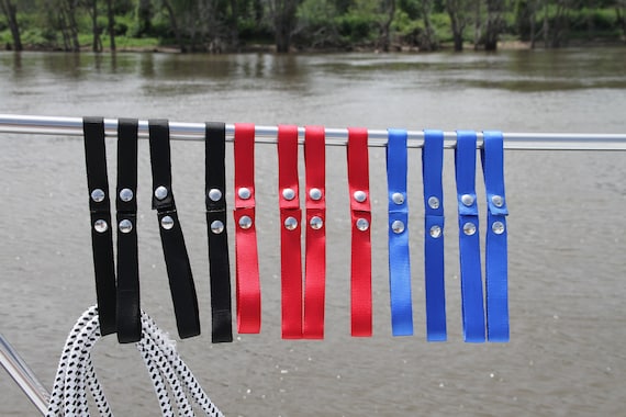 Set Of 4 Boat Railing Straps For Holding Dock Line Rope On Etsy