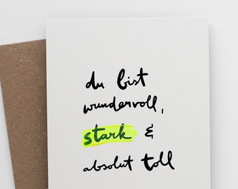 Postkarte du bist stark, Postkarte Mut