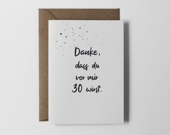 Birthday Card 30 Birthday, Happy 30th Birthday, Greeting Card