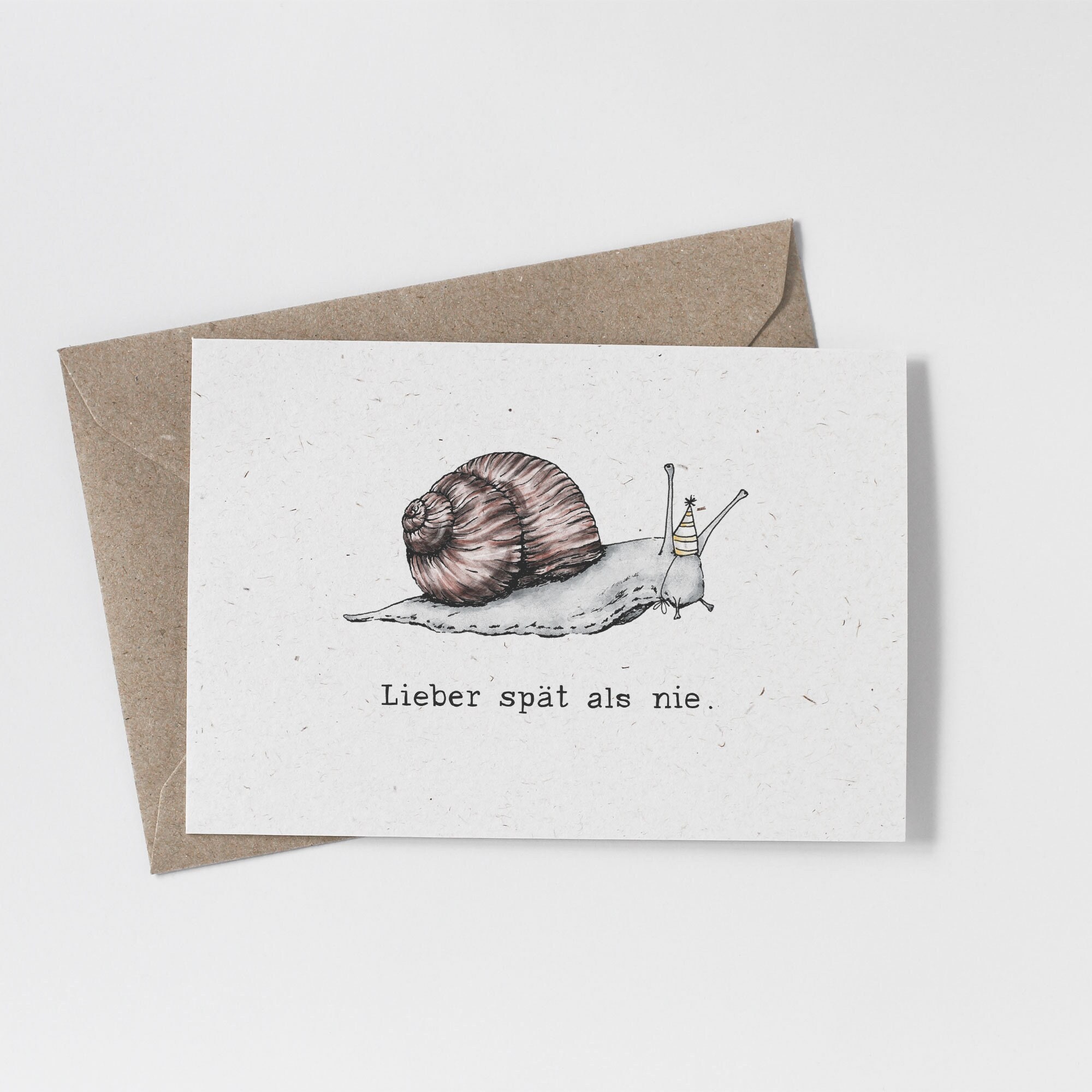 Lustige Geburtstagskarte mit Schnecke nachträglich Etsy