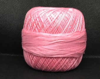 Vintage, Raro Encontrar Clark's Big Ball 30 Hilo de Ganchillo Rosa,