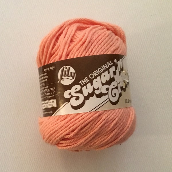 Sugar and Cream by Lily,  Color Tea Rose 100%  Cotton Yarn