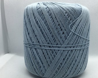 Vintage , Rare Find South Maid Crochet Thread, 100 % Cotton Color Light Blue