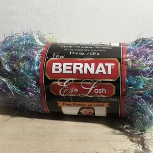 Bernat Eye Lash Yarn, Novelty Yarn, Discontinued Yarn, Knit /Crochet Yarns