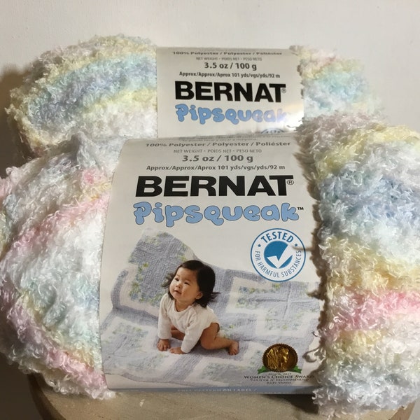 Bernat Pipsqueak Super Soft Baby Yarn, 100% Polyester, Knit /Crochet