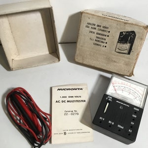 Vintage Genuine Micronta 1,000 OHMS Volt Multi Tester - NEW