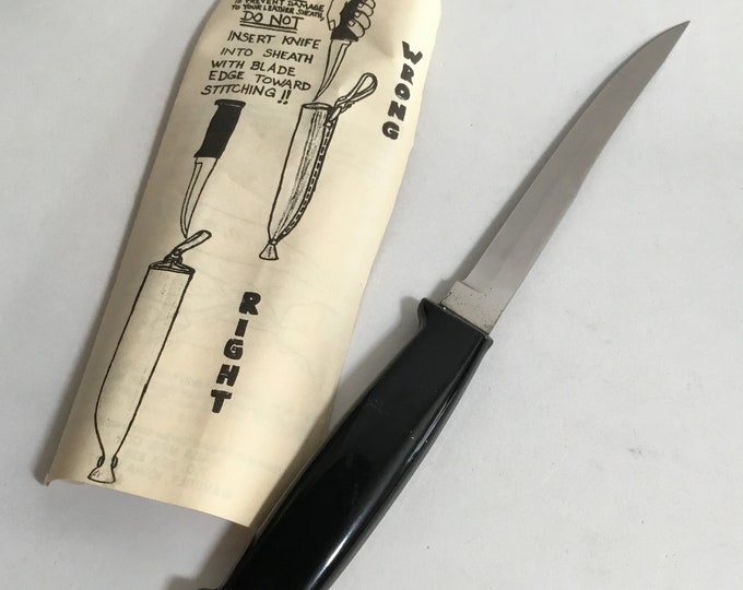 Vintage Rada Fishing Filet Knife With Leather Sheath in Etsy