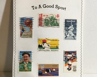 Vintage USPS Post Briefmarken 1995 Sammler Grußkarte, Sag es mit Briefmarken