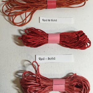 Vintage, Rare, Needloft, Darice Metallic Craft Cord for Plastic Canvas and Jewelry Making. Assorted Colors and Lengths