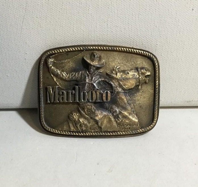 big red chewing tobacco belt buckle Vintage Logo Brass Colored Vintage VINTAGE Big Red Chewing