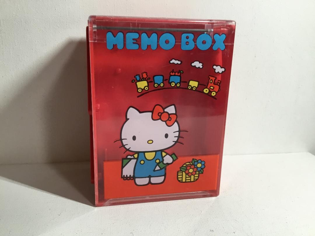 Vintage Hello Kitty Doodles & Scribbles Memo Box. Two Tiered Red