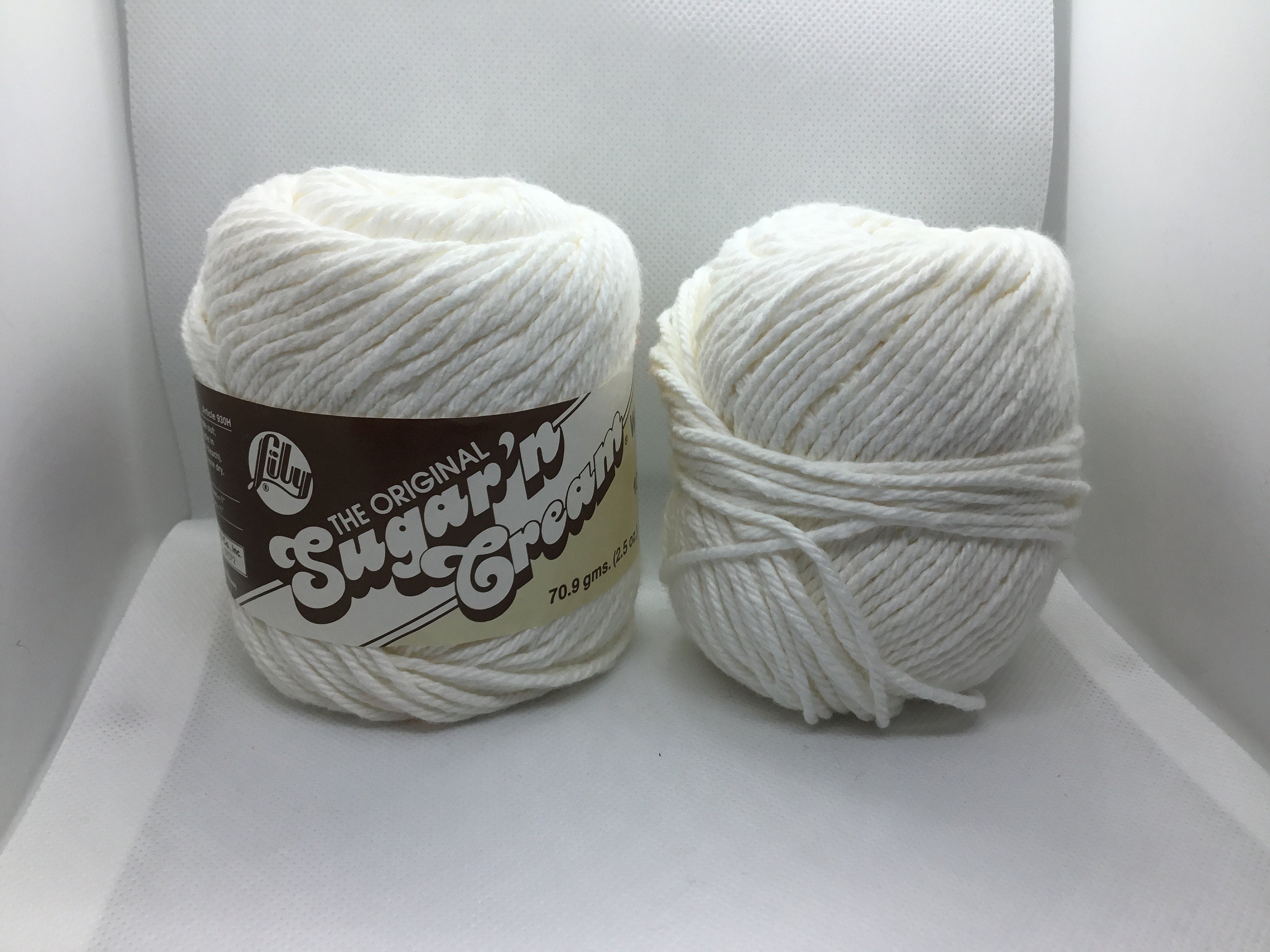 Sugar and Cream by Lily Color White 100% Cotton Yarn 