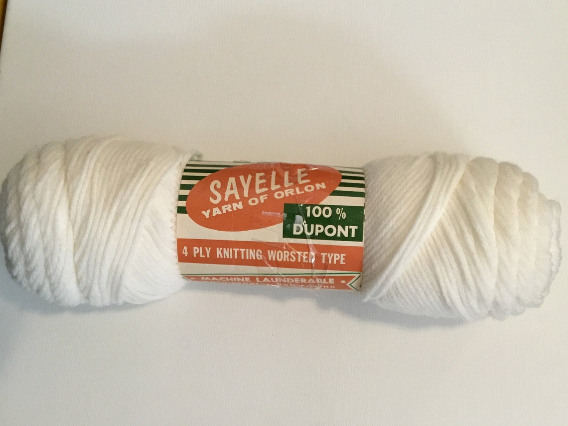 Vintage Rare Sayelle White Yarn. 100% Acrylic Knit Crochet | Etsy