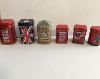 English Finest Ahmad Tea Mini Collectible Metal Tea Tins