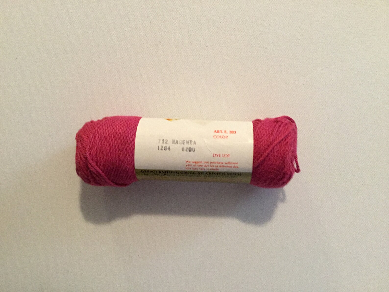 RARE Vintage Red Heart 100 Cotton Yarn Color Magenta 4 Ply Etsy