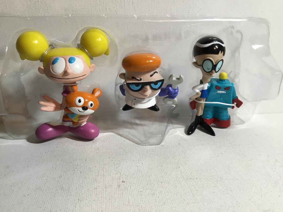 Vintage Dexters Laboratory Collectible Figurines. Cartoon Network
