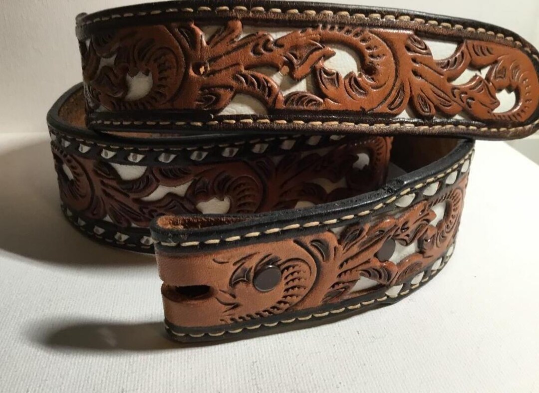 Western Belt - Floral Tooled