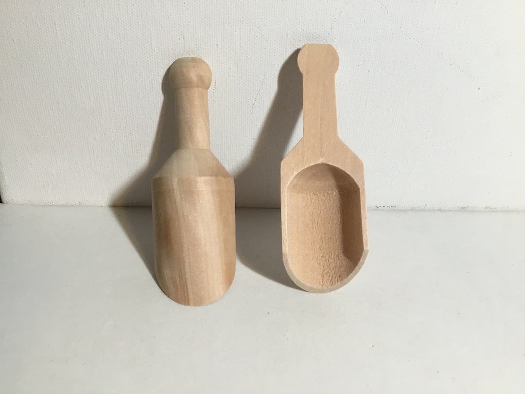Mini Wooden Scoops, Unfinished Wood Scoops, Kitchen Gadget, DIY Craft