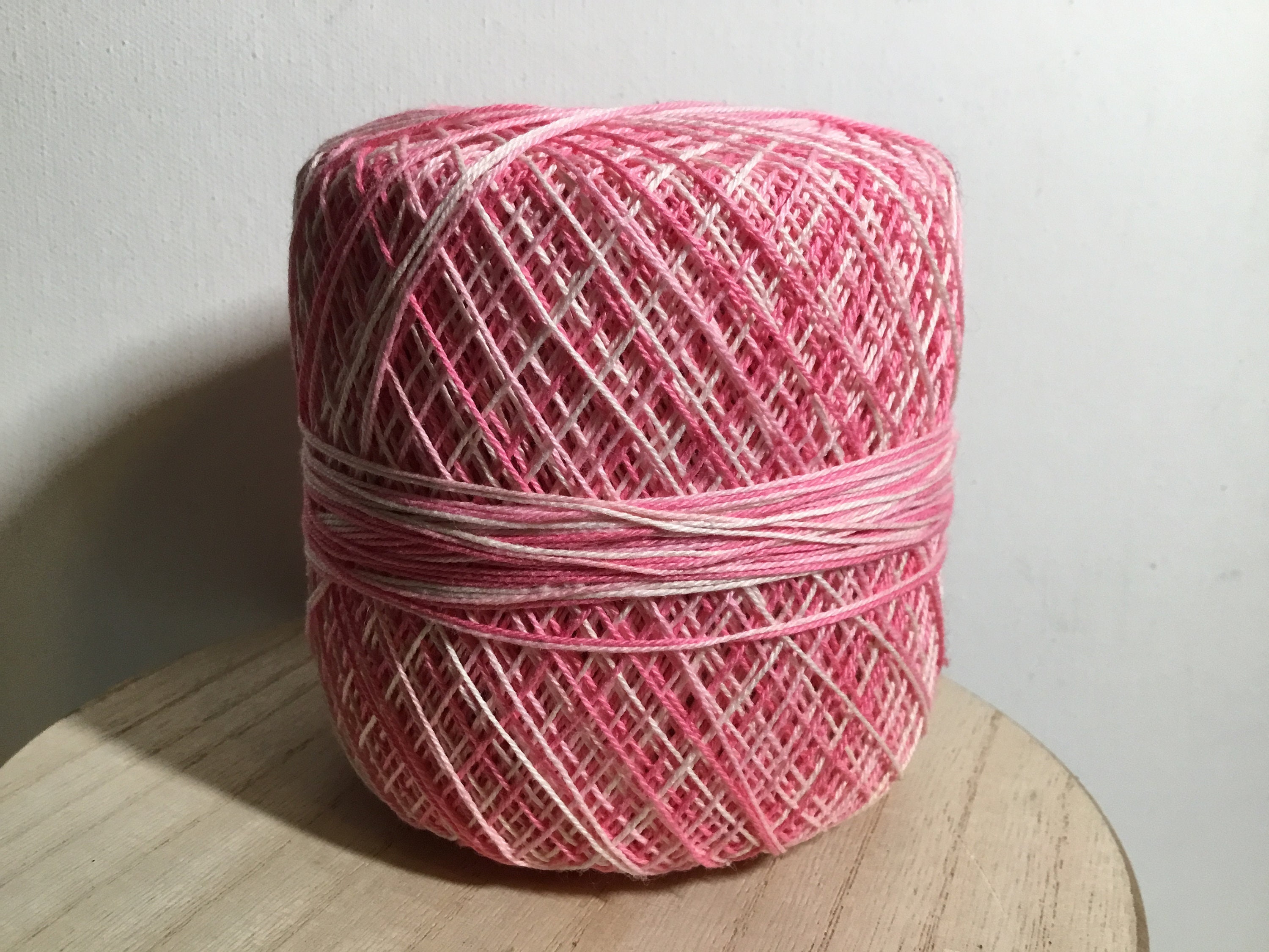 Cotton Yarn in Energetic Pink Color, Peaches and Cream, Variegated Pink  Cotton Yarn, Shades of Pink Color Cotton Yarn 