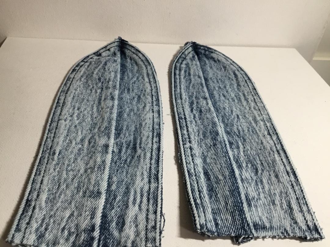 Upcycle Definity Inserts Denim Jeans Leg Inserts. VINTAGE Acid Washed Traffic Denim Jeans ...