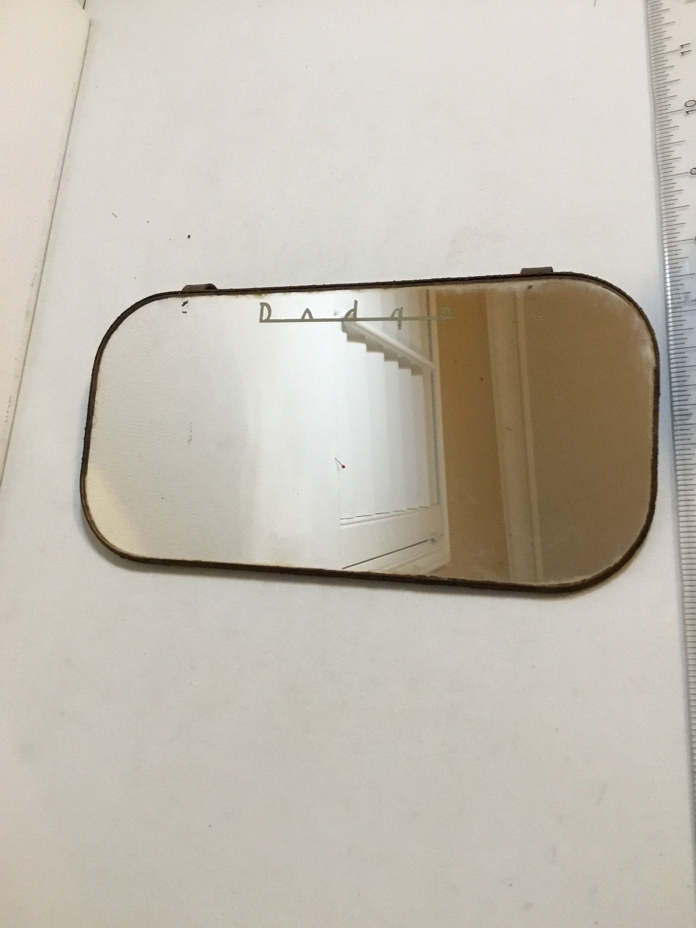 Vintage 1950's Dodge Vanity Mirror, Over the Sun Visor