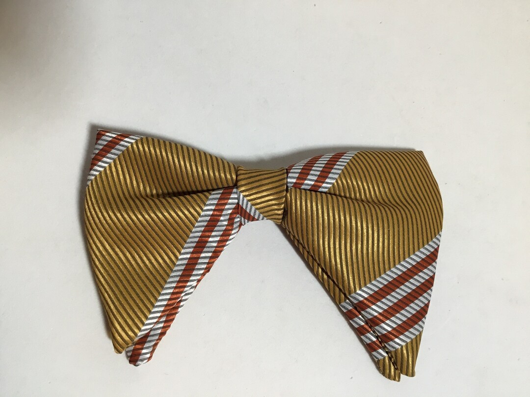 Vintage Prince Consort Double Butterfly Clip on Bow Tie Groovy 1970's