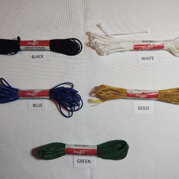 Vintage, Rare, Needloft Metallic Craft Cord for Plastic Canvas and Jewelry Making