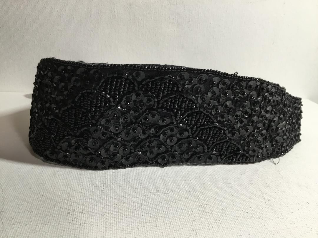 Vintage Speyer Milor Black & Grey Beaded Waist Belt S/M Milor | Accessories | Vintage Speyer Milor Hand Made Womens  main image 3
