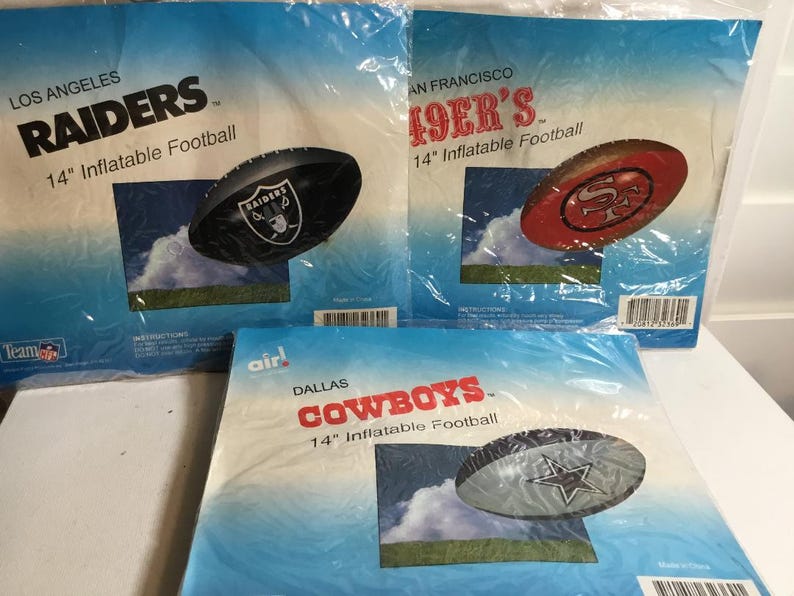 Vintage Air Inflatables Los Angles Raiders, Dallas Cowboys, SF 49'ers ...