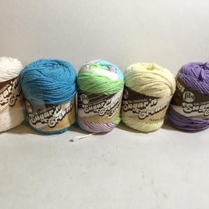 Vintage Sugar and Cream Cotton Yarn by Lilly.  100% Cotton 4 Ply Worsted Yarn.  Ideal For Knitting/Crocheting and Craft Projects Made is USA
