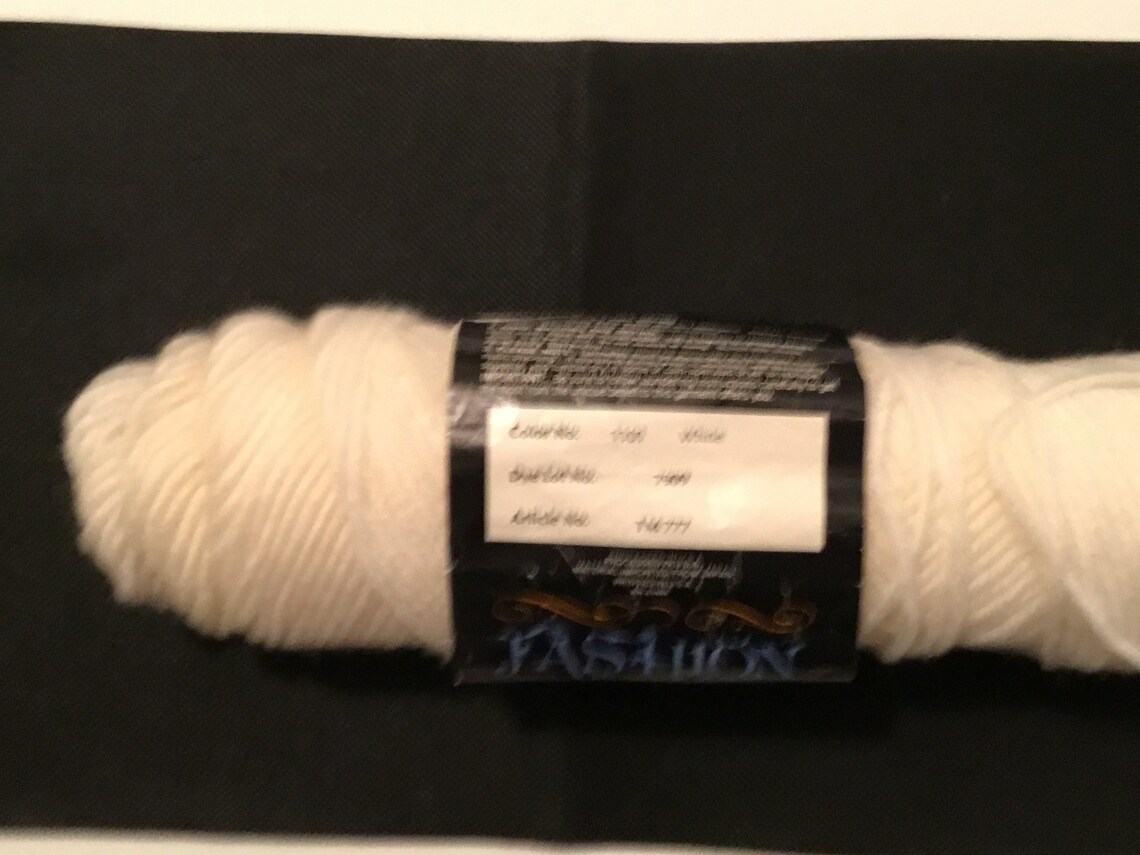 Vintage. Rare Vonnel Fashion Knit White Yarn 100 Acrylic Etsy