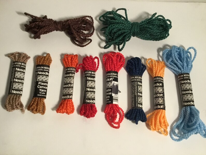 Vintage Needloft Plastic Canvas Yarn Destash Lot Bundle Etsy