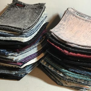 Jeanstaschen aus Denim. VINTAGE Denim Jean Gesäßtaschen. Reservierte Jeans Rucksäcke 1970-1990 Große Gesäßtaschen Siehe Beschreibung Paarweise