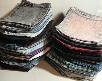 Denim Jean Pockets. VINTAGE Denim Jean Back Pockets. Salvaged Jean Back Packets 1970-1990's Large Back Pockets See Description Sold In Pairs