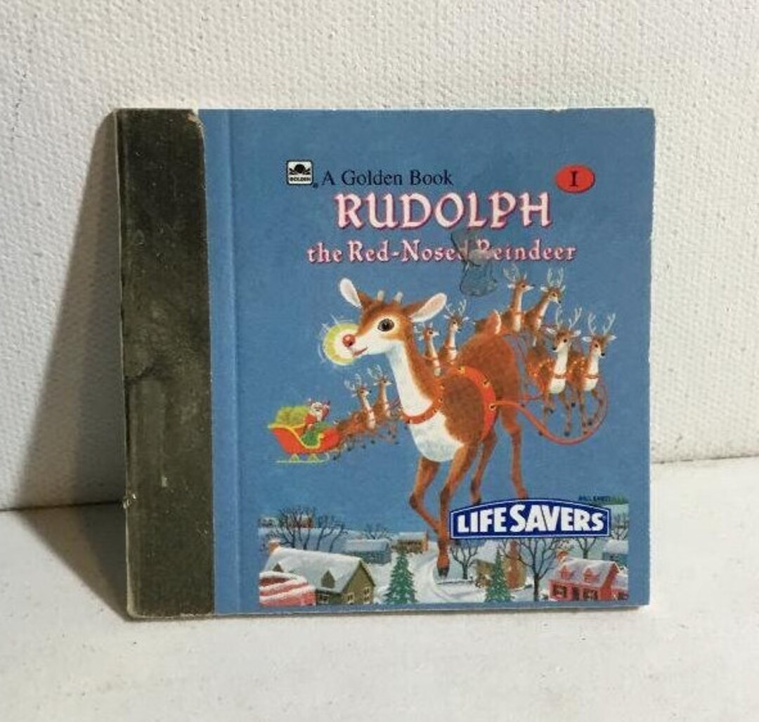 Vintage Rudolph the Red Nose Reindeer, Mini Golden Book - Life Savers ...