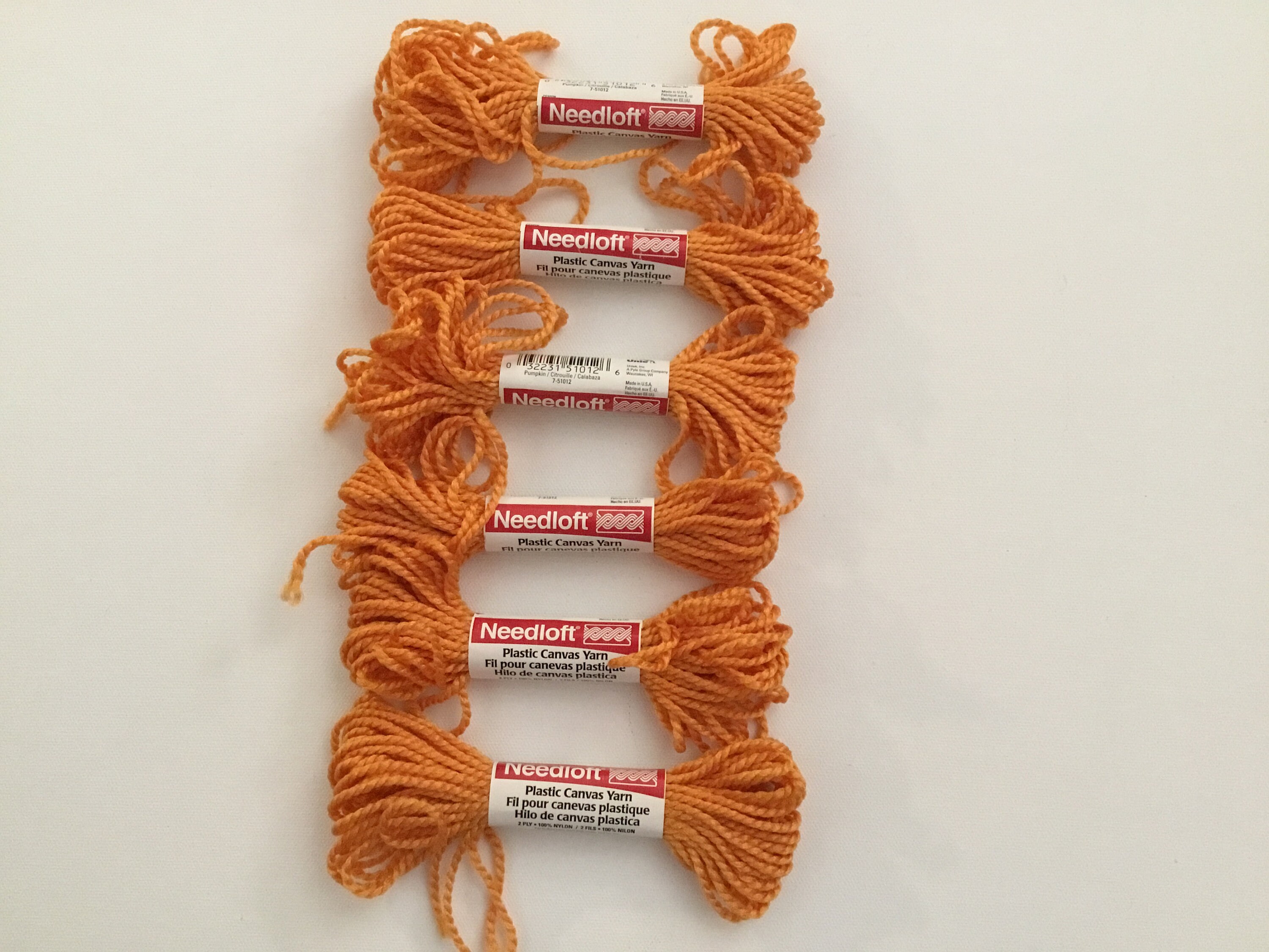 Vintage Needloft Plastic Canvas Yarn. Color Pumpkin. Crafts Etsy