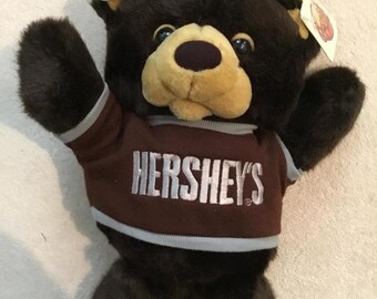 ぬいぐるみ 1987 HERSHEY'S Teddy bear Plush Vintage Hershey's “coco” Teddy Bear Plush 1987 Heartline