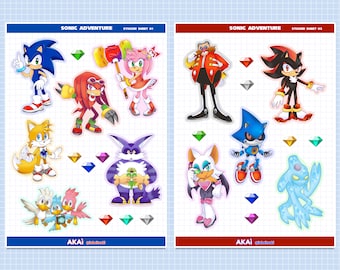 Sonic Adventure Sticker Sheets | Stickers | Sonic the Hedgehog | (2 pcs)