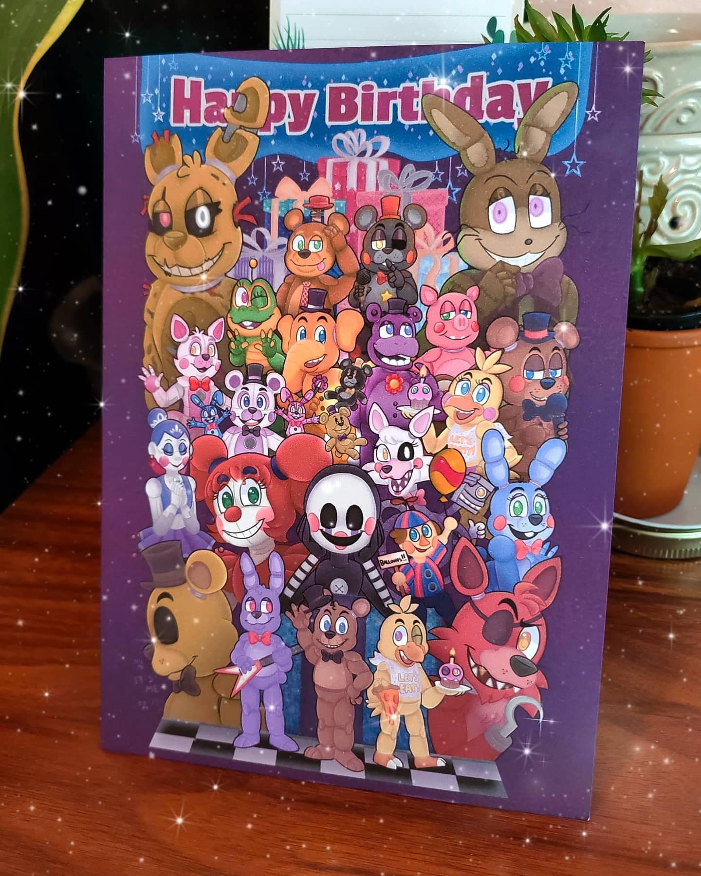 Five Nights at Freddy's Flat Birthday Card Greeting Card - Etsy