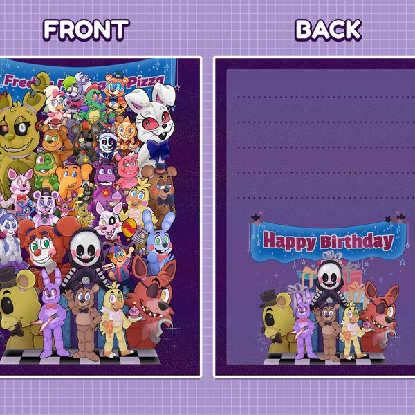Five Nights at Freddys Birthday Cards - Etsy